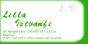 lilla istvanfi business card